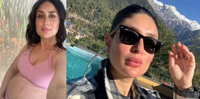 ‘We’re both on the shooting set’!  Kareena’s selfie with full belly: post and picture go viral